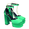 thumbnail image 1 of Zapatillas De Tacón Con Doble Plataforma Tipo Versac Bratz Grace Alley Verde, 1 of 2