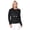 Black, variant on Women's Black Cat Applique Crewneck Long Sleeve Casual Knit Pullover Sweater MK8207-BLS-L