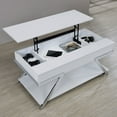 thumbnail image 4 of Zena White Square End Table, 4 of 6