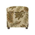 thumbnail image 4 of Jacob 18" Storage Cube Ottoman Tan Floral, 4 of 4