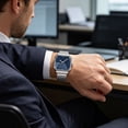 thumbnail image 4 of Reloj de pulsera de cuarzo unisex con correa de acero inoxidable, resistente al agua hasta 30 m, elegante reloj de vestir casual, caja de 36 mm, adecuado para hombres y mujeres, 4 of 9