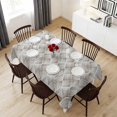 thumbnail image 6 of Black White Geometric Table Cloth Waterproof Tablecloths, Modern Striped Abstract Art Tablecloth Dining Table Cover for Kitchen Party Tabletop Outdoor, Rectangle Tablecloth 54x108 Inch, 6 of 9