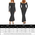 thumbnail image 3 of Vestido Largo Sin Tirantes Bowknot Bodycon Vestido largo Hombro Mujer Fiesta Clubwear Traje (Negro S) Cgtredaw Para estrenar, 3 of 9