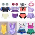 thumbnail image 2 of Disney-bañador de princesa para niña, ropa de playa de verano, traje de baño de Mirabel Isabella, conjunto de 2 piezas para vacaciones, 2 of 5