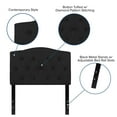 thumbnail image 2 of Cambridge Tufted Upholstered Twin Size Headboard in Black Fabric, 2 of 9