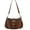 Brown, variant on Handbag for Women Top Buckle Suede Shoulder Bags with Chain Purses Brown
