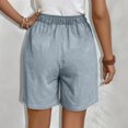 thumbnail image 6 of RYRJJ Bermuda Shorts for Women Knee Length Elastic Waist Drawstring Loose Wide Leg Shorts Summer Casual Beach Short 2025(Light Blue,XL), 6 of 9