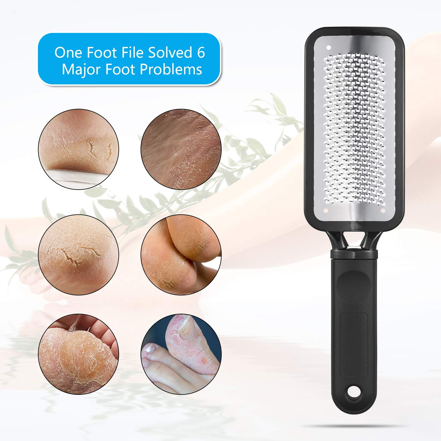 AoHao Foot File Callus Remover Foot Rasp Stainless Steel Foot Scrubber Heel  File Professional Pedicure for Wet and Dry Feet Foot Grater for Dead 