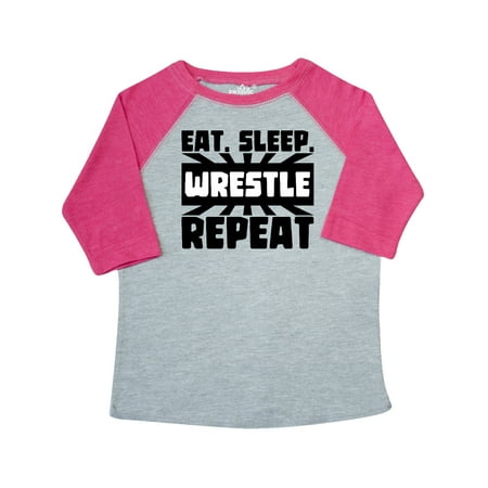 

Inktastic Eat Sleep Wrestle Repeat Gift Toddler Boy or Toddler Girl T-Shirt