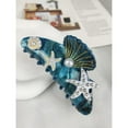 thumbnail image 4 of Sea Series Large Hair Claws Clip Diamond Starfish Conch Hair Clips Acetate Hair Accessories Handmade, 4 of 10