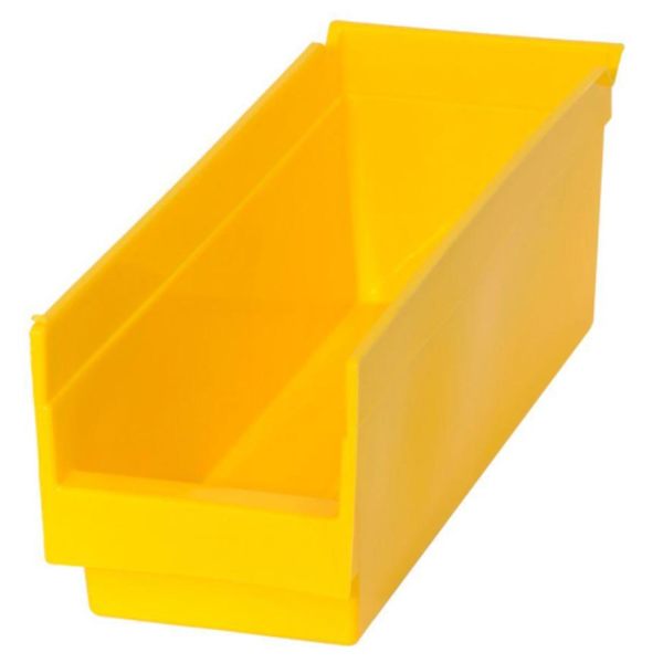 48 PackYellow Stackable Plastic Bins 4x12x4inHigh DensityPB300