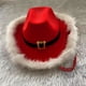 thumbnail image 5 of Navidad con Luces Led Sombrero de Vaquero Sombrero Rojo de Vaquero Occidental Sombrero de Luces Recortadas de Papá Noel（价格包含Opp袋包装价格不要随意降价）, 5 of 7