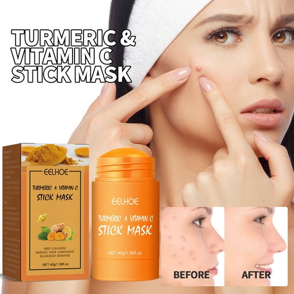 Aqestyerly Beauty Care,Turmeric + V C Clays Mask Stick 40G Beauty Secrets,Gifts for Womens