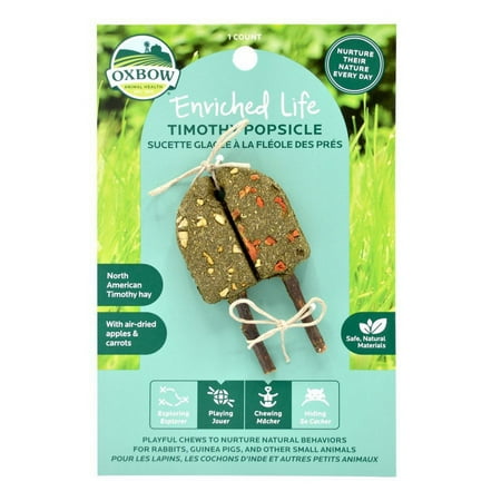 UPC: 0744845965284 | Oxbow Animal Health Enriched Life Timothy Popsicle Small Animal Chew  One Size