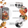 thumbnail image 5 of Shower Curtain 72"W x 72"L Thanksgiving Pumpkins Maple Leaves Black Plaid Fabric Shower Curtains Set with Hooks Water Repellent Bathroom Curtains Machine Washable Bathroom Accessories, 5 of 6