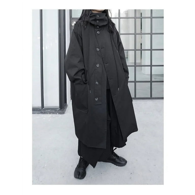 Designer black deals trench coat