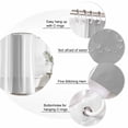 thumbnail image 6 of Gray Solid Color Texture Waterproof Fabric Shower Curtain,Simple Grey Stripes Waterproof Fabric Shower Curtain for Bathroom Curtains Bathtubs Hotel Shower Curtains with 12 Hooks Standard 60x72, 6 of 8