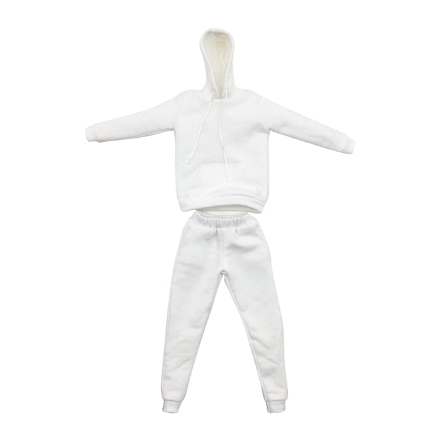 Chaqueta con Capucha con Capucha Hombres de Manga Larga Hoodie Casual blanco SM SunniMix Para figuras de acción de 12 pulgadas