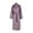 Dark Lilac, variant on Women's Plush Velour Bathrobe, Soft Warm Loungewear, Full-Length, Small, White