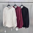 thumbnail image 2 of Sudadera con capucha de moda para hombre, hermosa sudadera de color sólido de otoño e invierno, sudadera de versión ancha para pareja de moda, 2 of 5