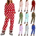 thumbnail image 1 of Yuyuzo Flannel Pajamas Set for Women Fleece Fuzzy Warm Long Sleeve Sweatshirts Pjs Pants Lounge Nightwear Matching Sets, 1 of 6