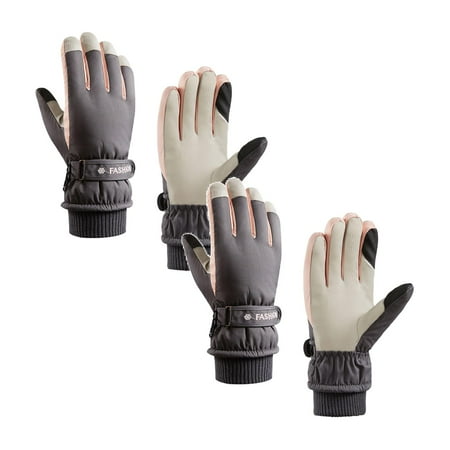 

Jrocdr Men And Women Ski Gloves Winter Screen Windproof Plus Thick Sports Cycling Warm Windproof Gloves Medium Non Late Gloves Rubber Gloves for Cooking Disposable outside Work *2PCS