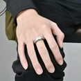 thumbnail image 4 of 8MM Silver/Gold/Black Spinner Ring Men's Stainless Steel Anniversary Band Sz7-13, 4 of 8