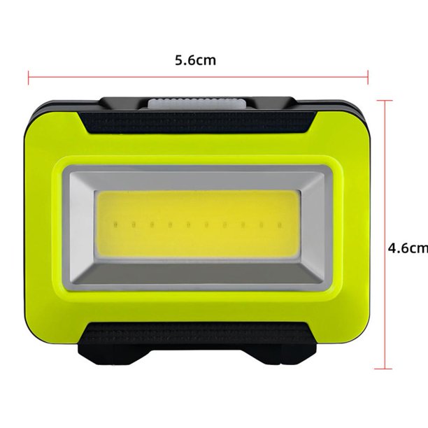 Lámpara Linterna de cabeza LED COB 3 modos linterna de faro impermeable para acampar (amarillo) Sywqhk Para estrenar