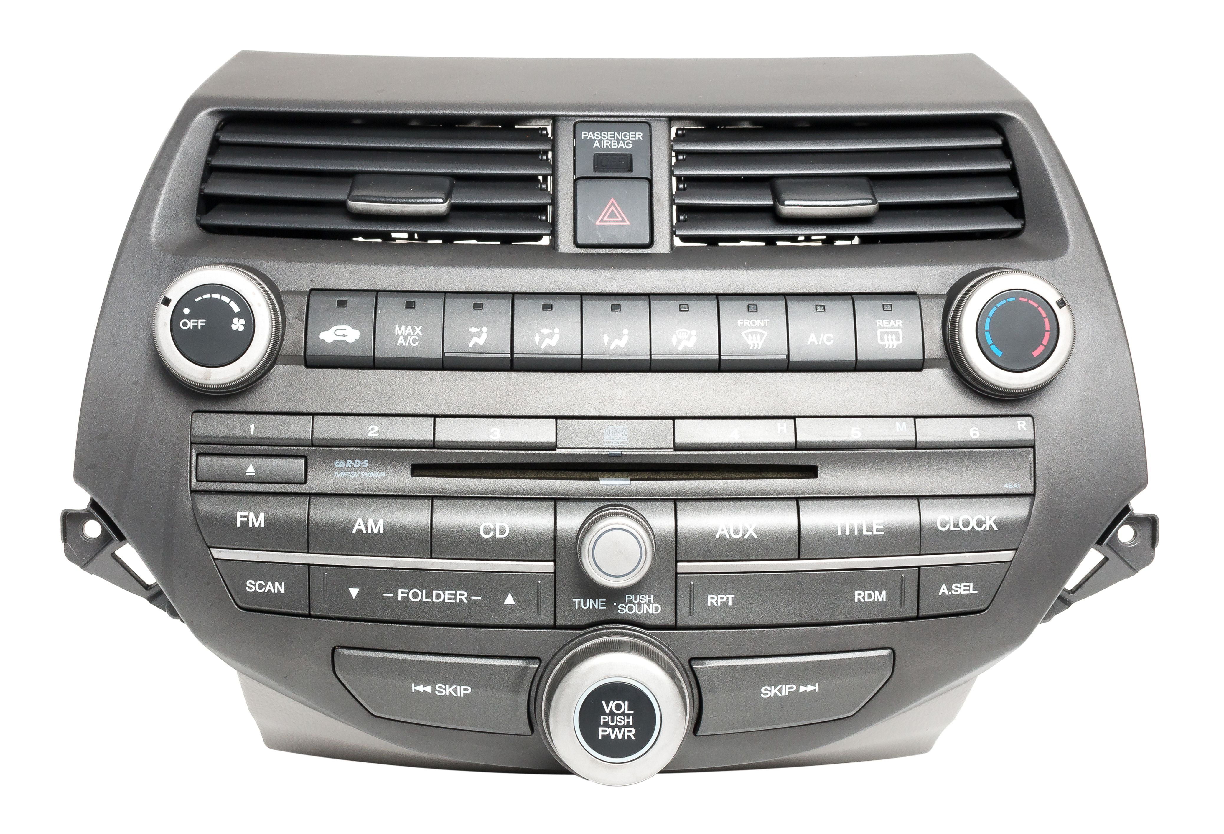 Honda 200811 Accord Radio AMFM mp3 CD w Temp Control