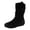 Black, variant on Aayomet Fall Boots for Women Colour Simple Round Toe Suede Flat Bottom Sleeve Mid Calf Boots (Coffee, 8.5)
