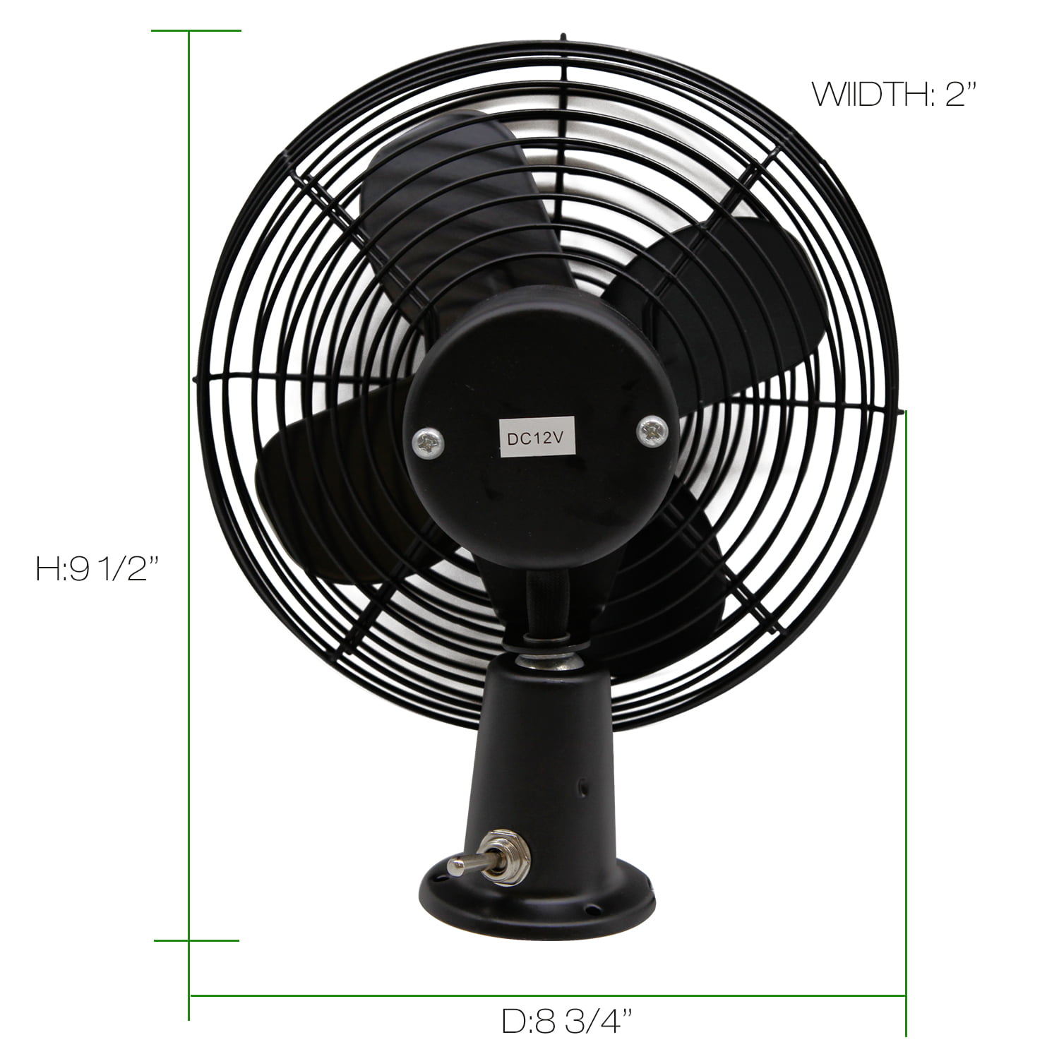 YOUGUOM 12V Car Fan, Auto Vehicle RV Powerful Macao