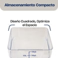 thumbnail image 4 of Recipiente de Policarbonato Graduado Caledonia Cuadrado Capacidad 18 Qt, 4 of 6