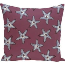 E by Design Beach Vacation Soft Starfish Decorative Pillow