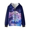 thumbnail image 4 of Uorisanigo Neon Axolotl Zip Up Hoodie Sweatshirt for Kids Lightweight Boys Girls Pullover Sweatshirt Coat Long Sleeve Hooded Coat Fall Winter Fashion Clothes, 4 of 8