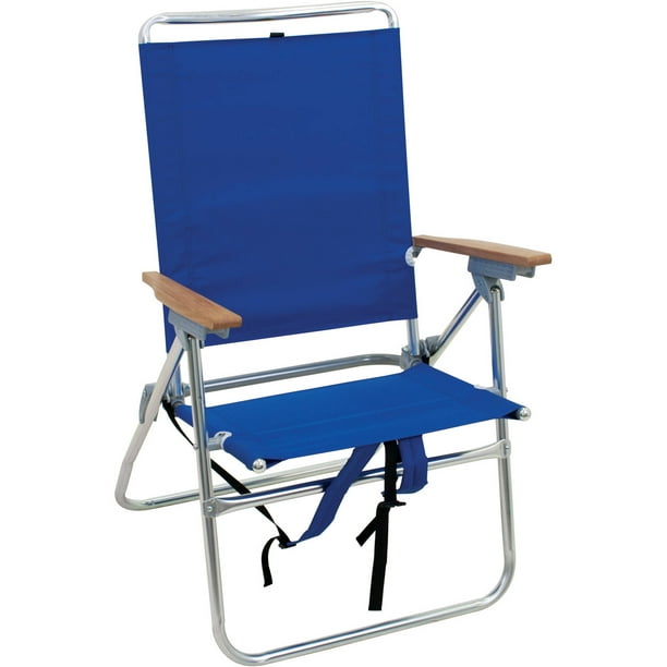 RIO Hi Boy Beach Chair with Backpack Strap, Aluminum Frame with 17 inch