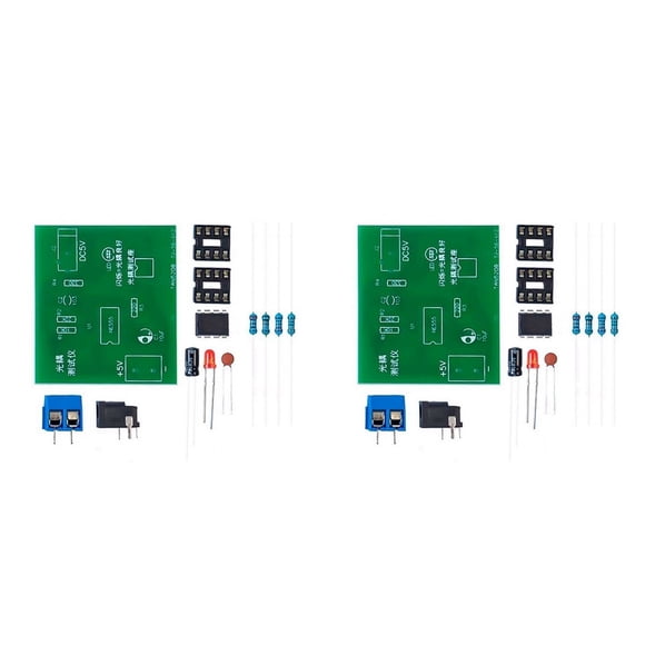 2X Kit de Probador de Optoacoplador 555, Placa de Circuito de Aplicación, Práctica de Soldadura, Kit de Repuestos Electrónicos DIY Sin Cable de CC