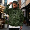 thumbnail image 6 of men's leopard print hoodie, retro animal print pullover sweatshirt, vintage casual hooded top with pocket, brown cheetah pattern fleece jumper, streetwear graphic hoodie for men, cozy winter warm, 6 of 7