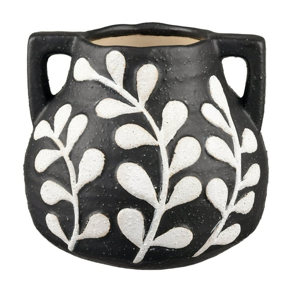 Elk Home Maria Large Modern Vase in Black Finish