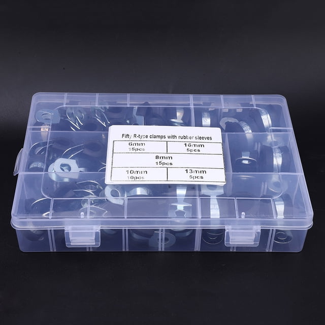R Type Hose Clamp, Pressure Resistant R Type Clamp, Anti-corrosion For Cable Petrochemical Building Industrial Vehicle