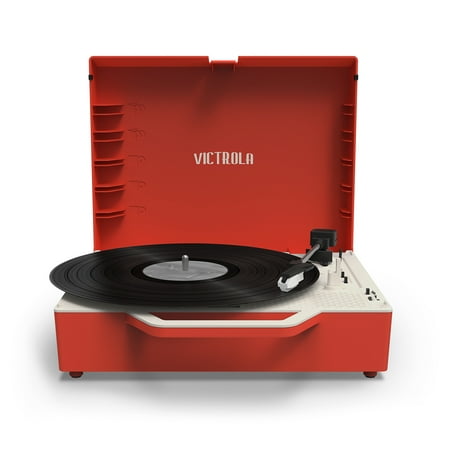 Victrola - Re-Spin Sustainable Bluetooth Suitcase Record Player - Poinsettia Red