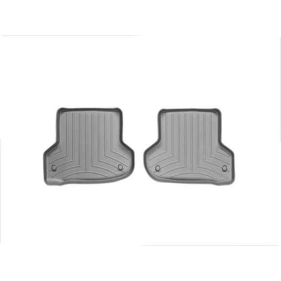 WeatherTech Custom Fit FloorLiners compatible with 2006-2013 Audi A3 - 2nd Row (2-Piece Liner), Grey