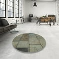thumbnail image 4 of Ahgly Company Machine Washable Indoor Square Transitional Sage Green Area Rugs, 8' Square, 4 of 7