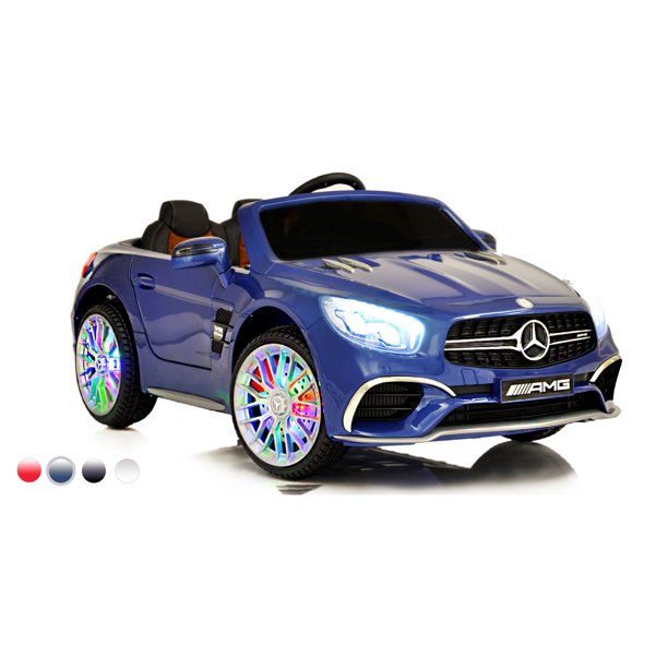 New 12v Mercedes Amg Sl65 Ride On Car Power Electric One Seater Toy For One Kid With Remote Control Mp4 Touch Screen Leather Seat Led Lights Color Blue Walmart Com Walmart Com