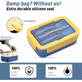 thumbnail image 3 of Box Lunch Con Topper Y Cubiertos Capacidad 1100ml+lunchbolsa azul, 3 of 5