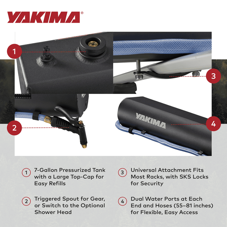 YAKIMA RoadShower Medium 7 Gallon Portable Aluminum Pressurized