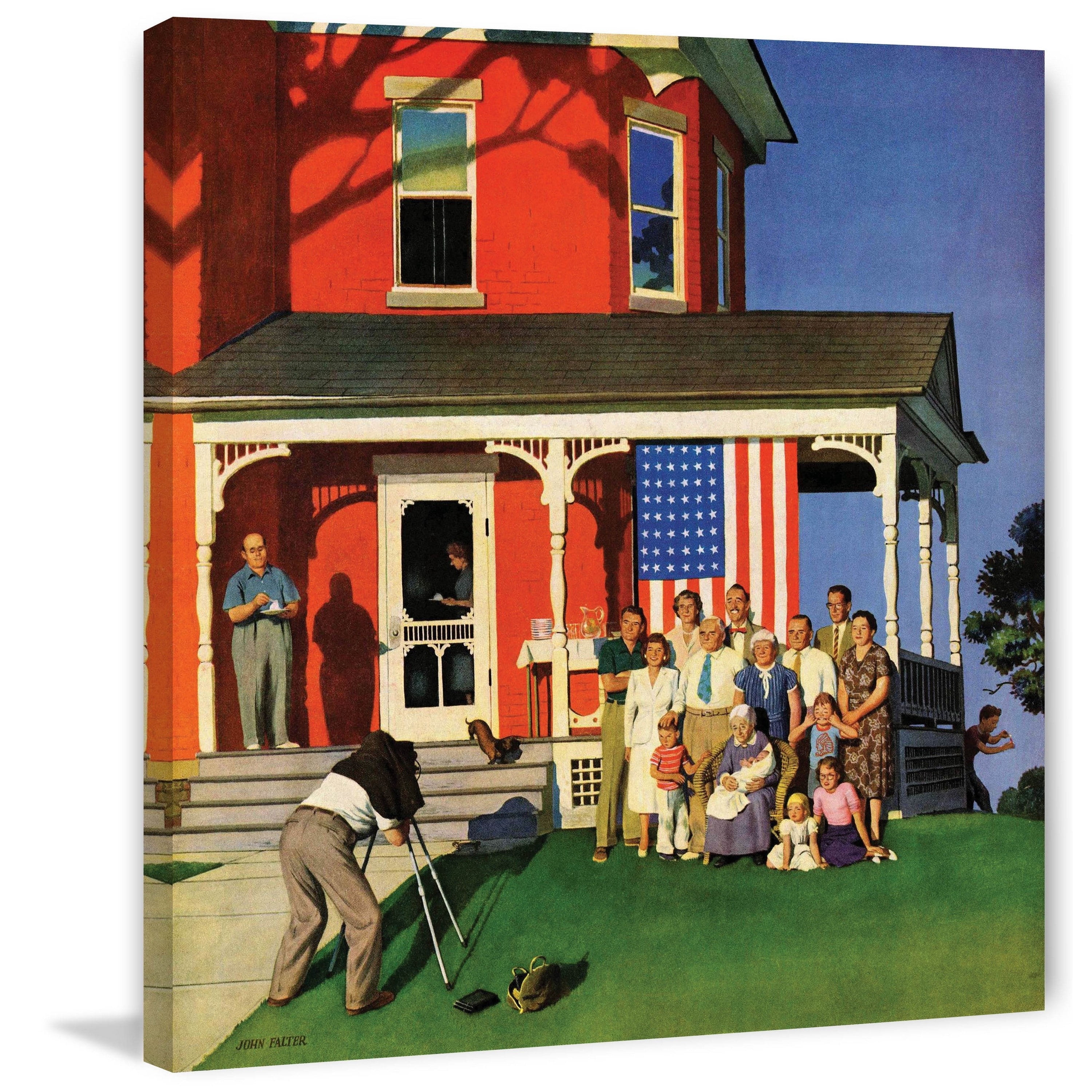 Marmont Hill "Family Portrait on the Fourth" by John Falter Painting Print on Canvas