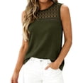 thumbnail image 6 of BTFBM Tank Top for Women Sleeveless Shirts Waffle Knit Vest Crew Neck Casual Outfits Loose Blouses Summer Tops, 6 of 7