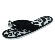 Starbay Women's Leopard Print Warm Fuzzy Indoor House Thong Slippers (#1171)
