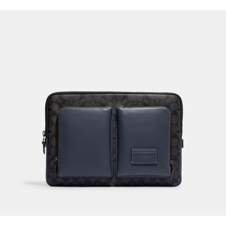 Coach Utility Laptop Case In Colorblock Signature Canvas