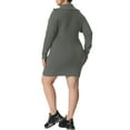 thumbnail image 3 of GRACE & GRANDEUR Robe Chandail Grande Taille pour Femmes en Tricot à Manches Longues avec Fermeture Éclair au Col, Chandail à Enfiler, Robes Chandail Courtes, 3 of 5